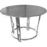 Chapeau plat anti - pluie en inox - pour tubage flexible 139 � 153 mm