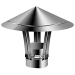 Chapeau de pluie de toit chapeau de chemin�e en acier inoxydable couvercle de chemin�e avec protection ...