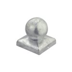 Chapeau de poteau sphrique acier galvanis pour poteaux 9x9 cm -