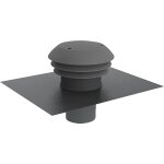 Axelair - chapeau sortie de toiture plastique - couleur ardoise : 125mm