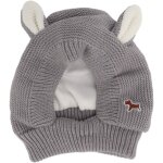 Chapeau tricot� avec oreilles de lapin pour animaux de compagnie, protection contre le bruit, cache - ...