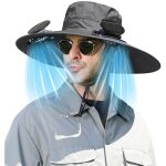 Chapeaux � ventilateur solaire pour hommes chapeau � ventilateur rafra�chissant pour l'�t� chapeau � ...