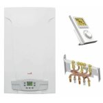 Chappee - chaudire gaz basnox luna st blue compact 2. 24 chappe 24 kw / vmc complte (douilles + dosseret) ...