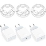 Chargeur, 6 - pack usb c rapide chargeur et 2m cable pour 14 13 12 11 pro max plus mini se xs xr x 8 ...