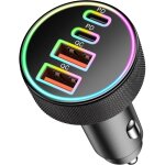 Chargeur allume cigare usb c, 4 - ports double 45w usb - c / a, pd / qc prise 12v rapide chargeur voiture ...