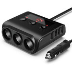 Chargeur allume - cigare de voiture socle splitter 120w adaptateur allume - cigare avec 4 ports usb interrupte ...
