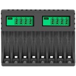 Chargeur de batterie cran lcd chargeurs intelligents intelligents  8 emplacements pour piles rechargeables ...