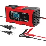Chargeur de batterie intelligent 10a, 12v lifepo4 protection multiple batterie de moto de recharge, cran ...