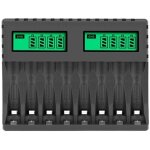 Chargeur de batterie intelligent � 8 emplacements pour piles rechargeables aa ni - mh / ni - cd avec ...