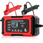 Chargeur de batterie intelligent 8a, chargeur de batterie lifepo4 12v 8a, mainteneur de batterie portable, ...