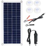 Chargeur de batterie de panneau solaire 20w, kit de charge de maintien de panneau solaire portable pour ...