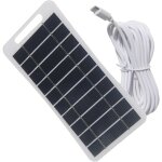 Chargeur de batterie solaire, panneau solaire 2 w, support stable usb 5 v, adaptateur solaire pour t�l�phone ...