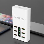 Shmshng - chargeur de charge rapide usb 30w6a 6 ports, adaptateur de charge rapide de voyage charge rapide ...