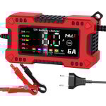 Chargeur intelligent � impulsions 12 v 6 a au lithium fer phosphate, chargeur de batterie pour moto et ...