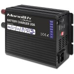 Chargeur monolithique intelligent qoltec pour batteries lifepo4 agm gel sla 20 a 12 v