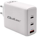 Chargeur mural qoltec 100 w gan 5 - 20 v 1, 5 - 5 a 2 ports usb - c pd 1 port usb qc 3. 0 ordinateur ...