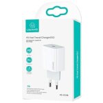 Chargeur mural usb - c usams power delivery 20 w, blanc