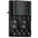 Chargeur de piles universel pour aa / aaa / 9v, chargeur rapide 6802 pour piles rechargeables ni - mh ... Chargeur de piles universel pour aa / aaa / 9v, chargeur rapide 6802 pour piles rechargeables ni - mh ...