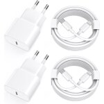 Chargeur rapide iphone 11 12 13 14, 4 pack [certifi� apple mfi ] chargeur de adaptateur avec 2m usb - ...