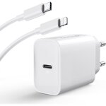 Chargeur rapide for iphone 14 / 14 / pro / 14 pro max / 14 plus / 13 12 11 se xr x xs 8, 20w usbc charger ...