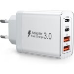 Chargeur rapide multiport usb - c 40 w, prise de charge usb, adaptateur secteur pour t�l�phone, bloc ...