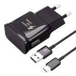 Chargeur rapide pour t�l�phone samsung, chargeur usb avec c�ble usb type c compatible avec samsung galaxy ...