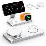 Chargeur sans fil pour , 3 en 1 station de charge pour apple, pliable chargeur inductif sans fil pour ...