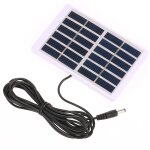 Rosvola - chargeur solaire 1. 2w / 6v avec 5521 cc sortie 3m cable panneau polycristallin 84 130 mm pour ...