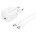 Chargeur pour t�l�phone mobile belkin secteur usb c 25w power delivery, avec c�ble d un m�tre usb c vers ...