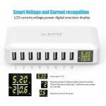 Chargeur usb 5v8a 8 ports avec affichage � lcd, station de recharge intelligente prise multiple usb compatible ...