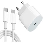 Chargeur usb - c 20 w pour ipad pro avec c�ble type - c de 2 m. compatible avec ipad pro 12, 9 / 11 pouces, ...