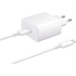 Chargeur usb c 45 w compatible avec samsung galaxy s24 s23 s22 ultra, s22 plus, s21 ultra, s20 fe, note ...