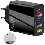 Chargeur usb c 65w 5 ports prise chargeur usb multiple chargeur rapide avec double qc 3. 0 + pd 3. 1a ...