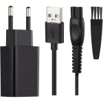Chargeur usb cordon de charge pour rasoir philips 5v - compatible avec qp2724, qp2734, qp2824, qp2834, ...