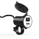 Chargeur usb moto �tanche 12v, support de guidon moto universel chargeur moto usb �tanche charge moto ...