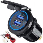 Chargeur usb moto qc3. 0 prise voiture 5v / 4. 2a charge rapide pour 12v - 24v bateau suv camion caravane ...
