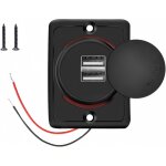 Chargeur usb de voiture, 3. 1a 12v / 24v panneau de usb commande, double port chargeur prise de courant, ...