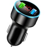 Chargeur de voiture 66 w, charge ultra rapide, 2 ports usb, pour t�l�phones et ordinateurs portables ...