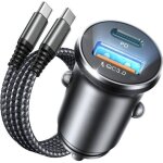 Chargeur voiture type - c 30w + 22. 5w c - c c�ble 1 m, allume cigare usb c rapide, pour iphone15 16, ...