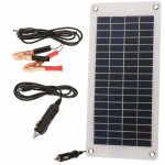 Chargeur de voiture solaire avec panneau solaire portable et connecteur allume - cigare charge d'entretien ...