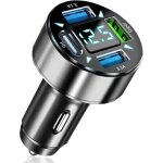 Chargeur de voiture usb avec 4 ports, adaptateur allume - cigare avec technologie double pd + qc3. 0, ...