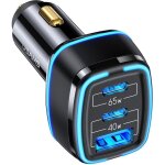 Chargeur de voiture usb c 105w, chargeur usb allume - cigare avec pd 65w 20w double ports usb - c & 20w ...