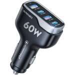 Chargeur voiture usb c cble, 4 port 60w 9. 6a 12v rapide fast charge allume cigare usb cble automobile ...