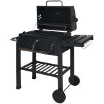 Jamais utilis] chariot de barbecue hhg 862, barbecue au charbon de bois barbecue bbq gril de jardin ...