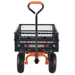 Chariot à benne basculante ? chariot de jardin en métal avec poignée 2 en 1, capacité de 400 lb, cadre ... Chariot à benne basculante ? chariot de jardin en métal avec poignée 2 en 1, capacité de 400 lb, cadre ...