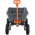 Mophorn - chariot � benne basculante ? chariot de jardin en poly�thyl�ne avec cadre en acier, capacit� ...