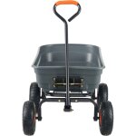 Mophorn - chariot � benne basculante ? chariot de jardin en poly�thyl�ne avec cadre en acier, capacit� ...