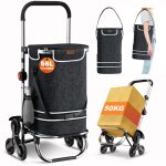 Magicfox - chariot de courses 6 roues avec compartiment impermable - sac de transport amovible chariot ...