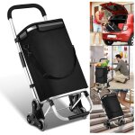 Tolletour chariot de course pliable  6 roues chariot pliable portable en aluminium monte escalier pour ...