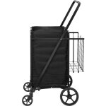 Mophorn - chariot de courses pliable avec doublure impermable amovible, capacit de 330 lb, chariot ...